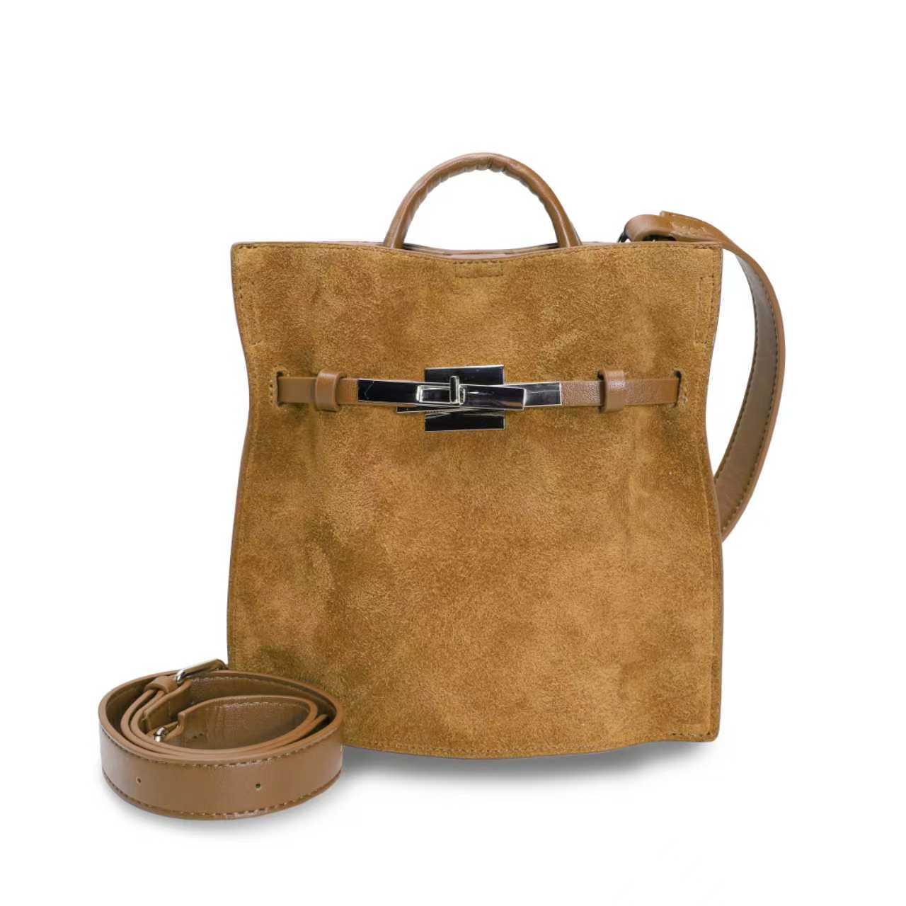 2025早秋新款女士手提单肩包SC109-棕色