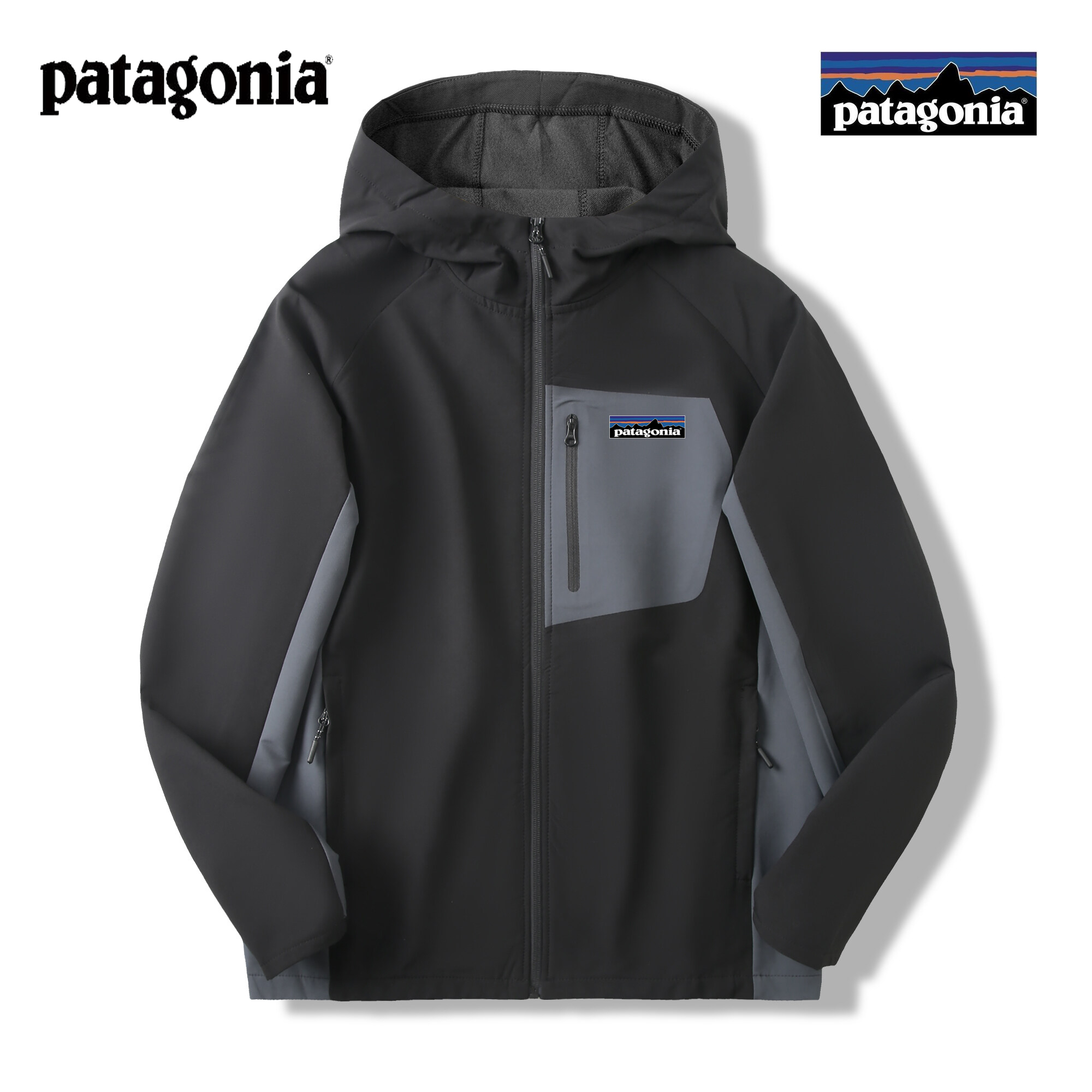 巴塔Patagonia秋冬一体绒软壳冲锋衣户外运动连帽外套