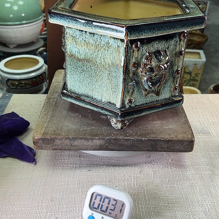 岳***飞泳坤堂石湾花盆陶瓷