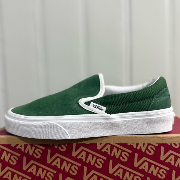 VANS范斯SLIP-ON低帮绿色男女同款潮流经典休闲滑板鞋VN0A7Q5DY9H