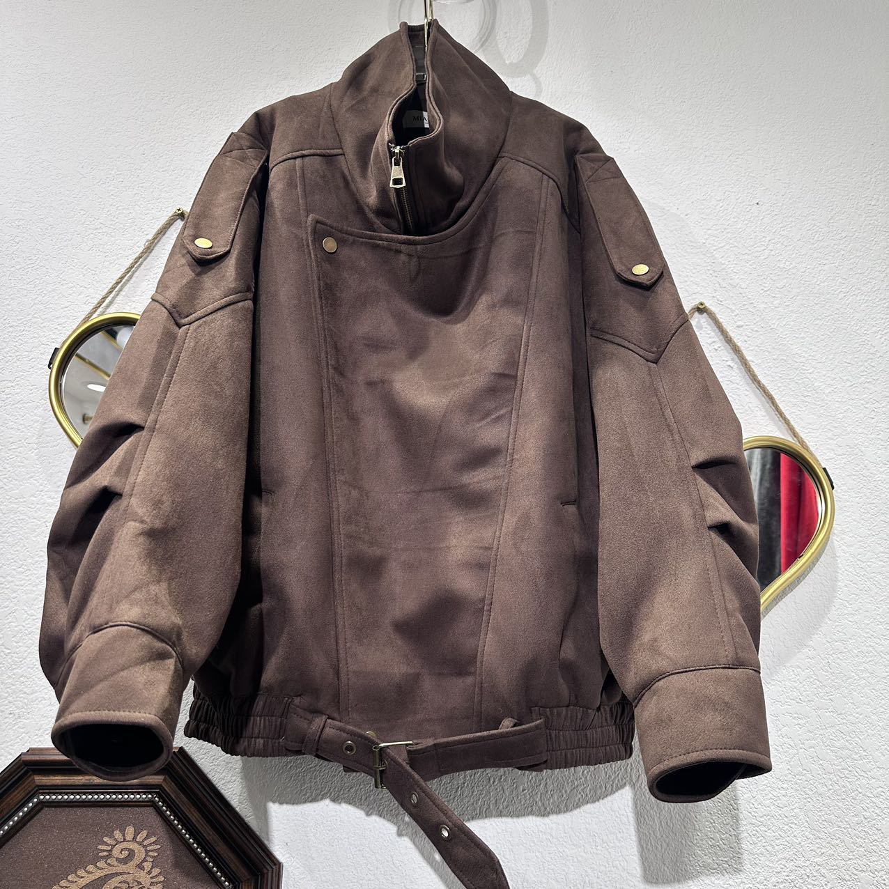 秋冬女短外套厚款秋季皮夹克长袖休闲风拉链