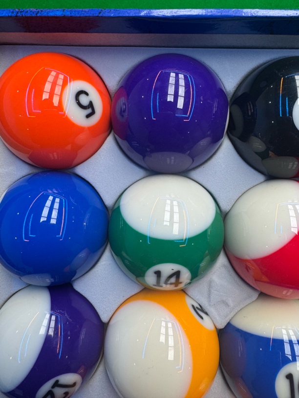 标准黑八台球子水晶球大号桌球用品美式桌球杆