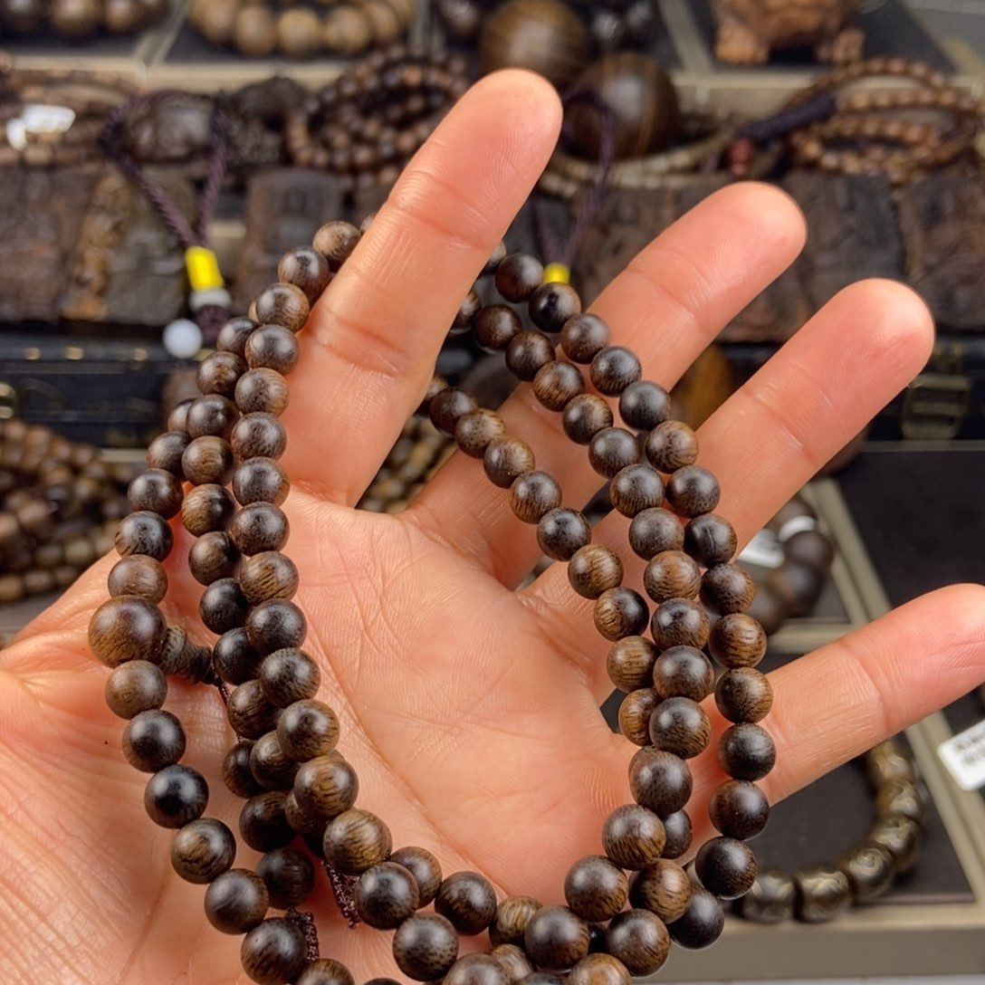 手串沉香消****林越南芽庄白棋玉化