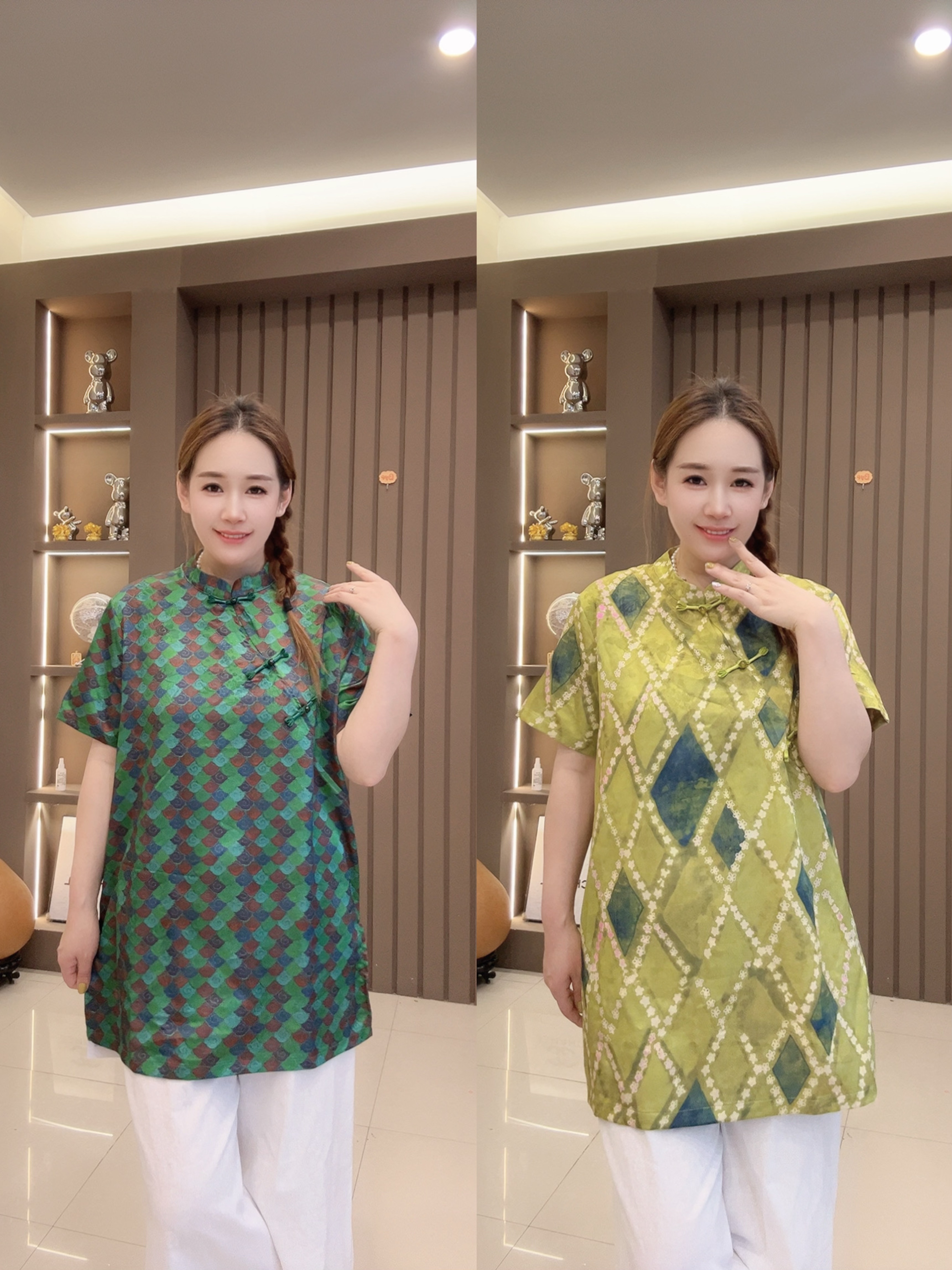 2025时尚新中式胖妹妹夏季气质休闲提花复古显瘦国风宽松上衣8162