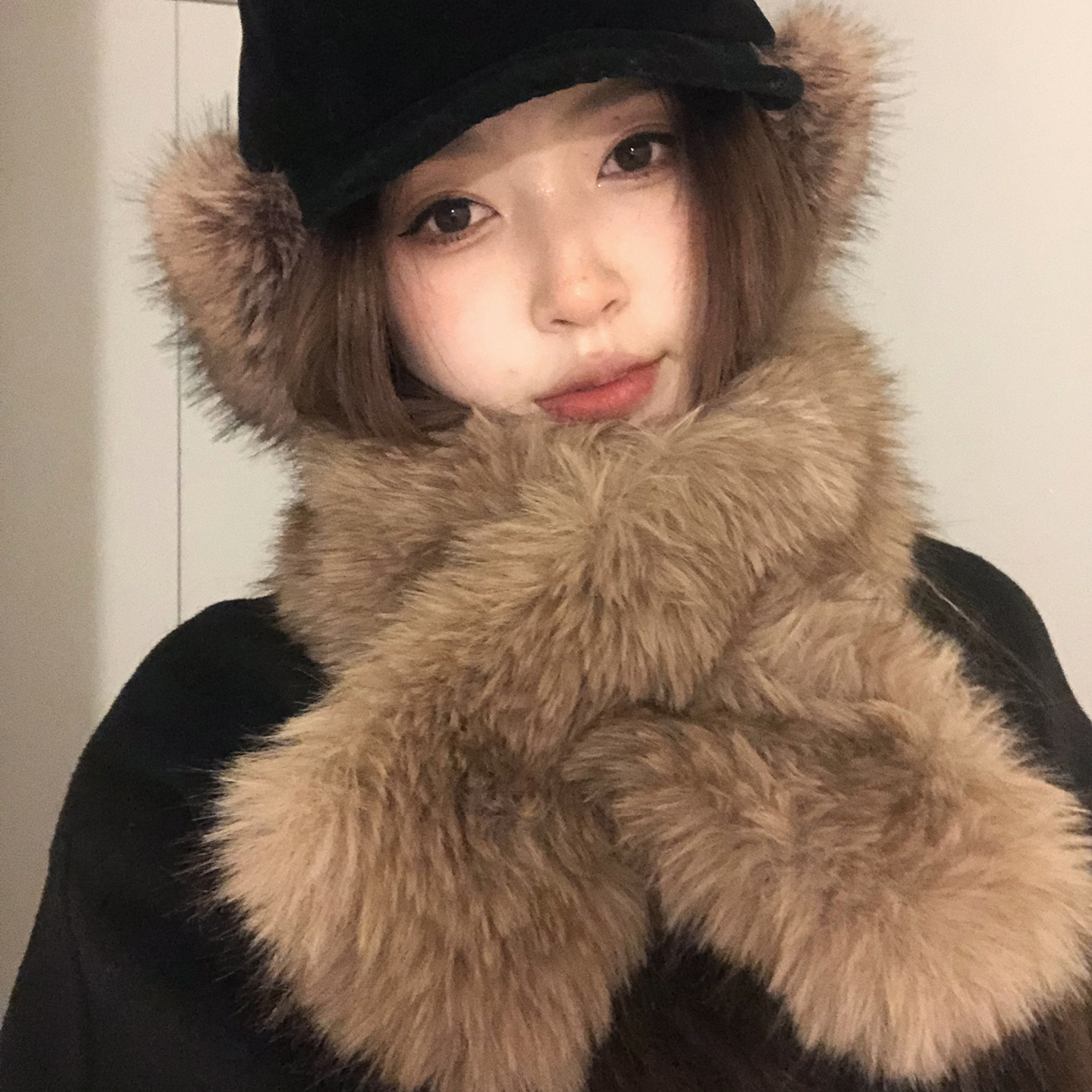 【猫仔kitten】毛毛围巾毛绒绒围脖毛茸茸加厚短款毛领冬季千金风