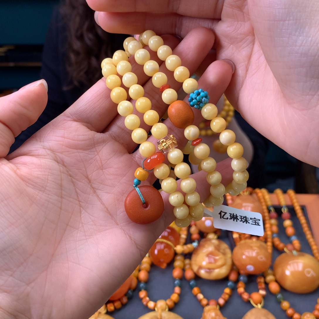 蜜蜡未镶嵌手串天然