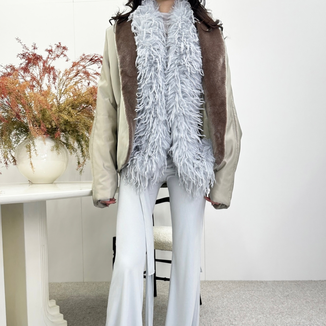 Sultry Virgin “Guest”环保皮毛拼接外套 | LEAFLEAF设计师品牌