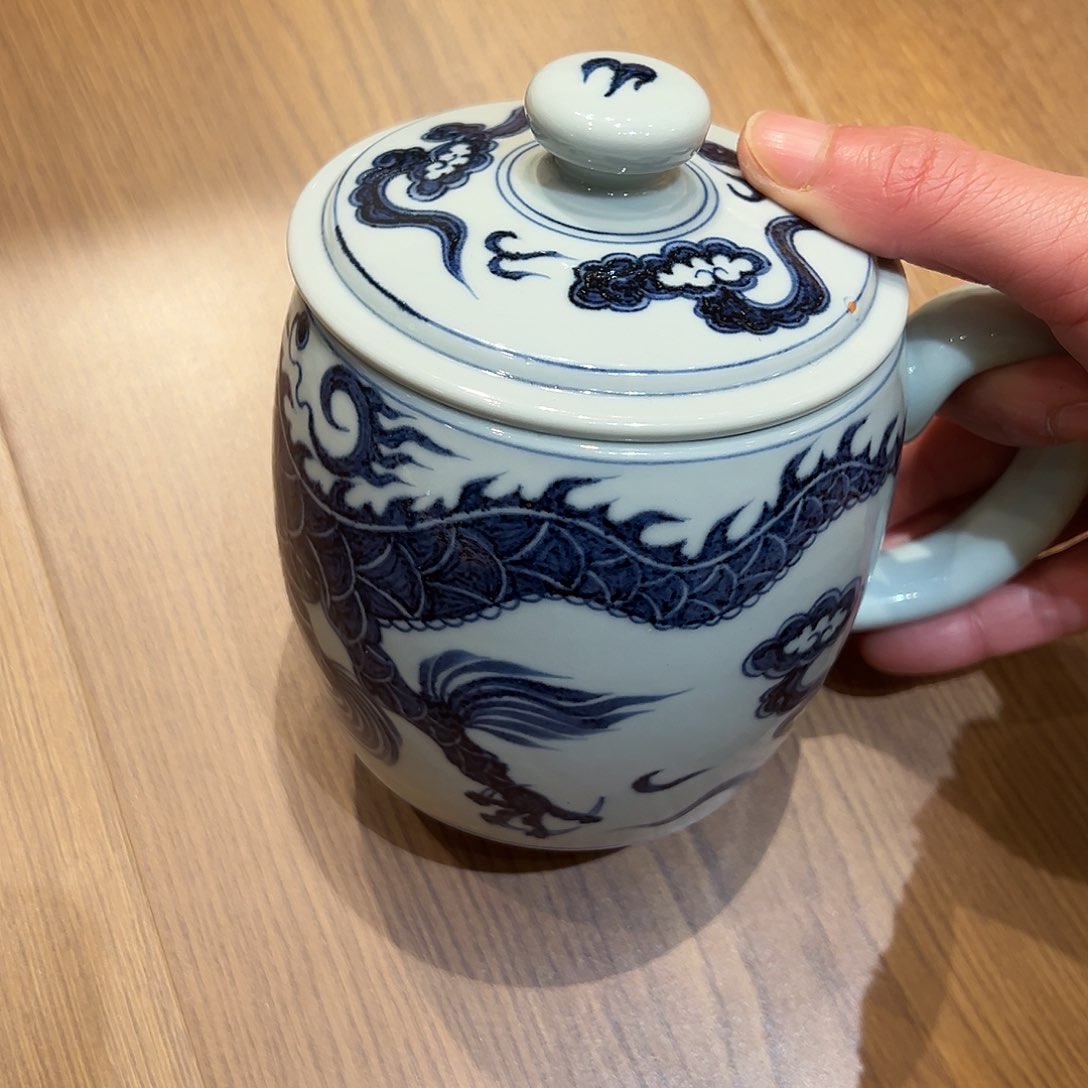 微瑕元青拙手办公杯杯