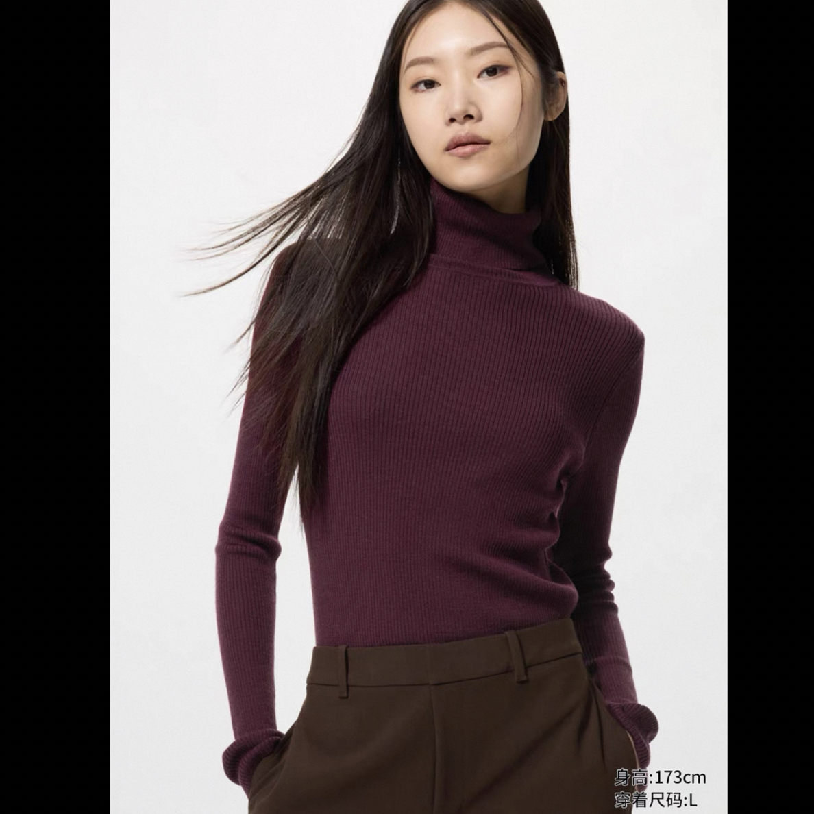 素素家《精纺美丽诺羊毛高领针织衫》秋冬可机洗百搭打底