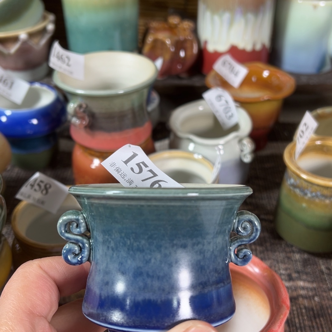 红陶景德镇手工花盆