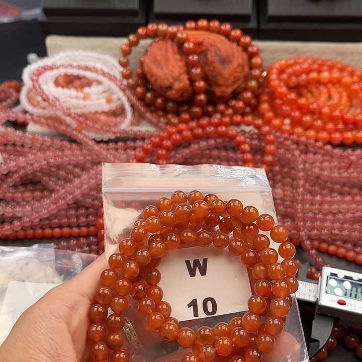 南红玛瑙未镶嵌多样性发货默认微瑕称重7mm