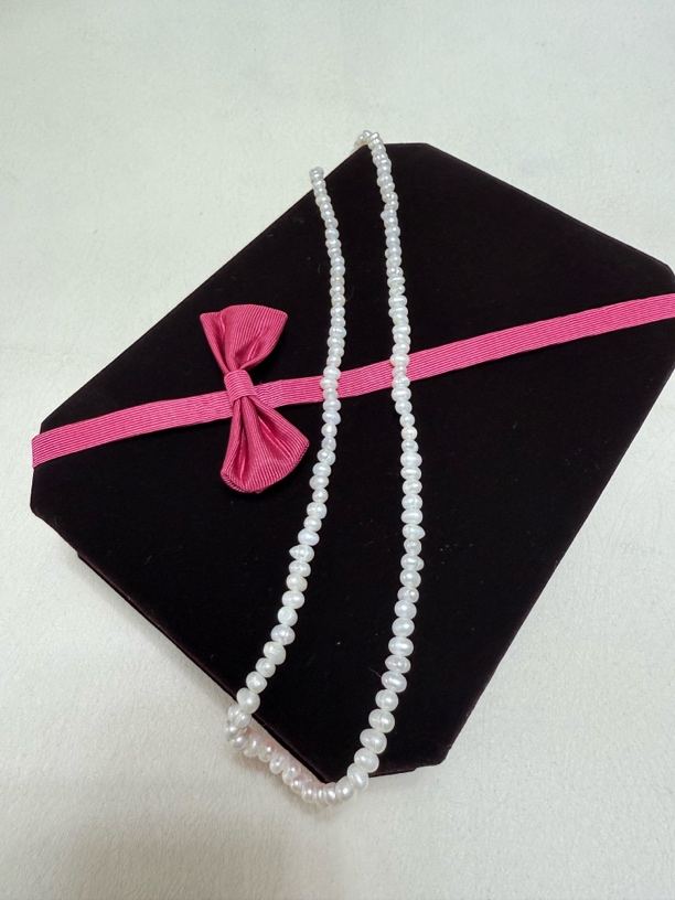 链子925银 S925项链小号珍珠项链· 镶嵌珍珠