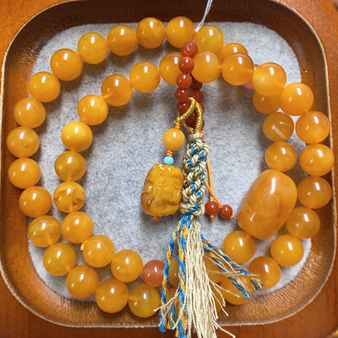 蜜蜡手串未镶嵌蜜蜡手串