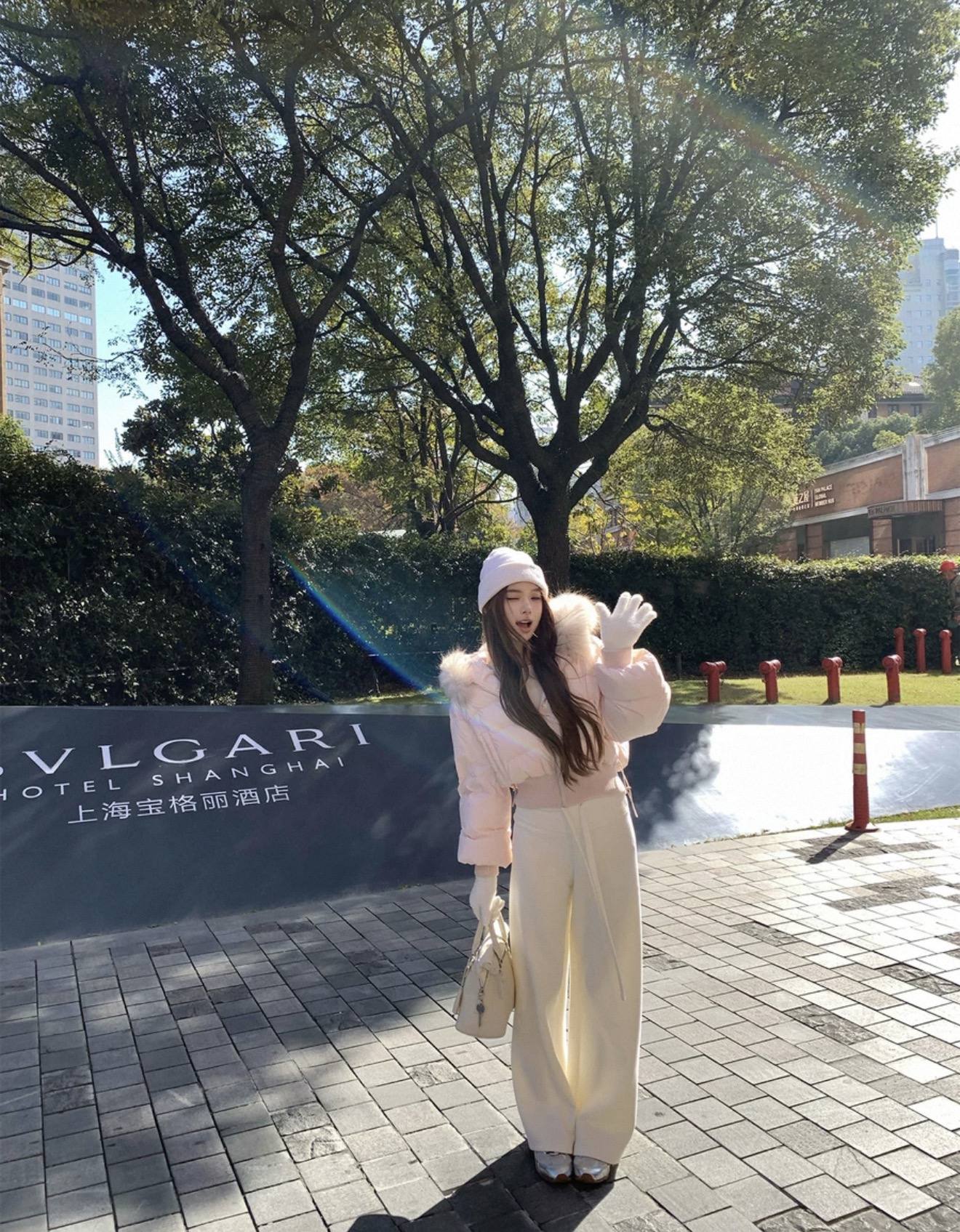 假口袋 加绒直筒显瘦裤