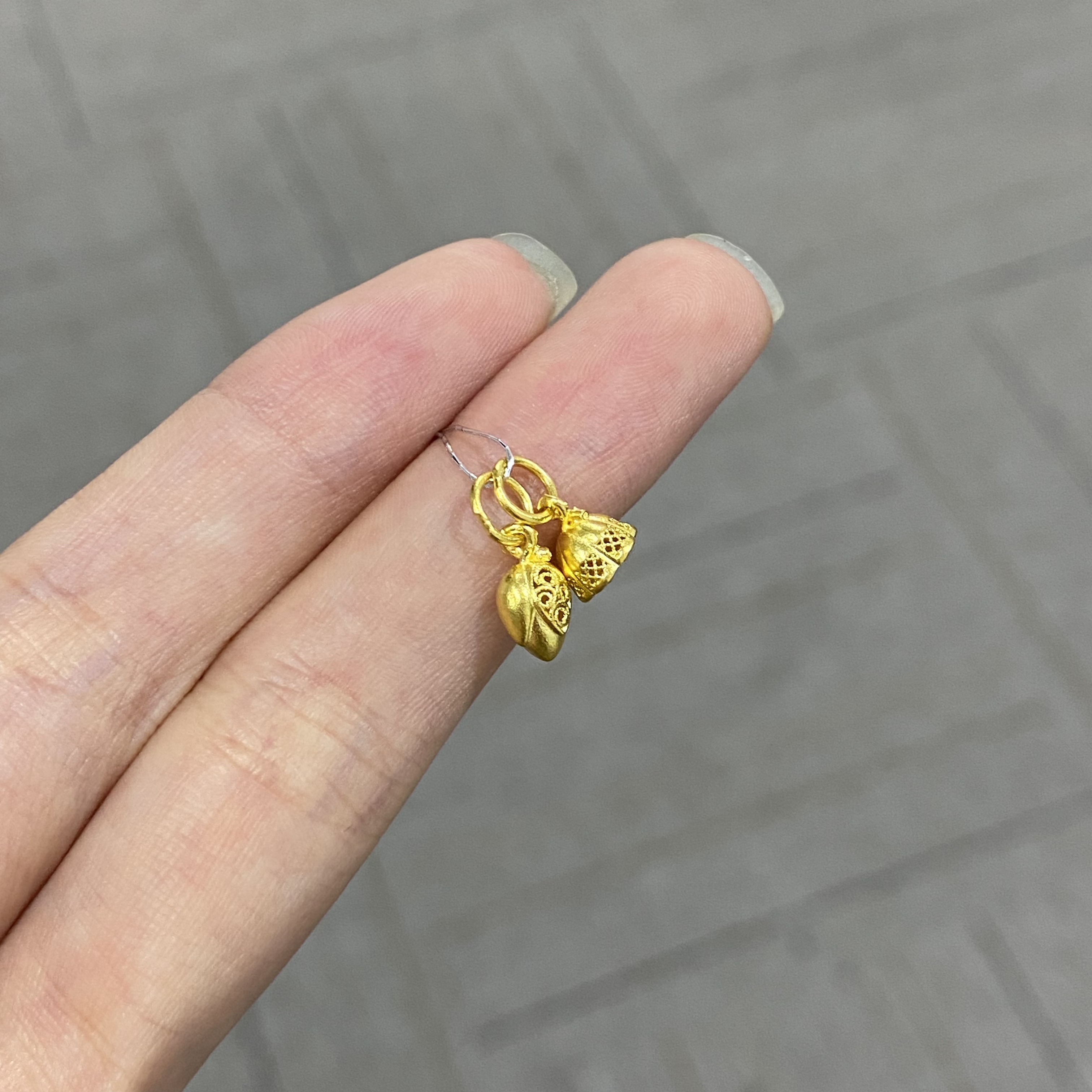 两世欢吊坠 足金999