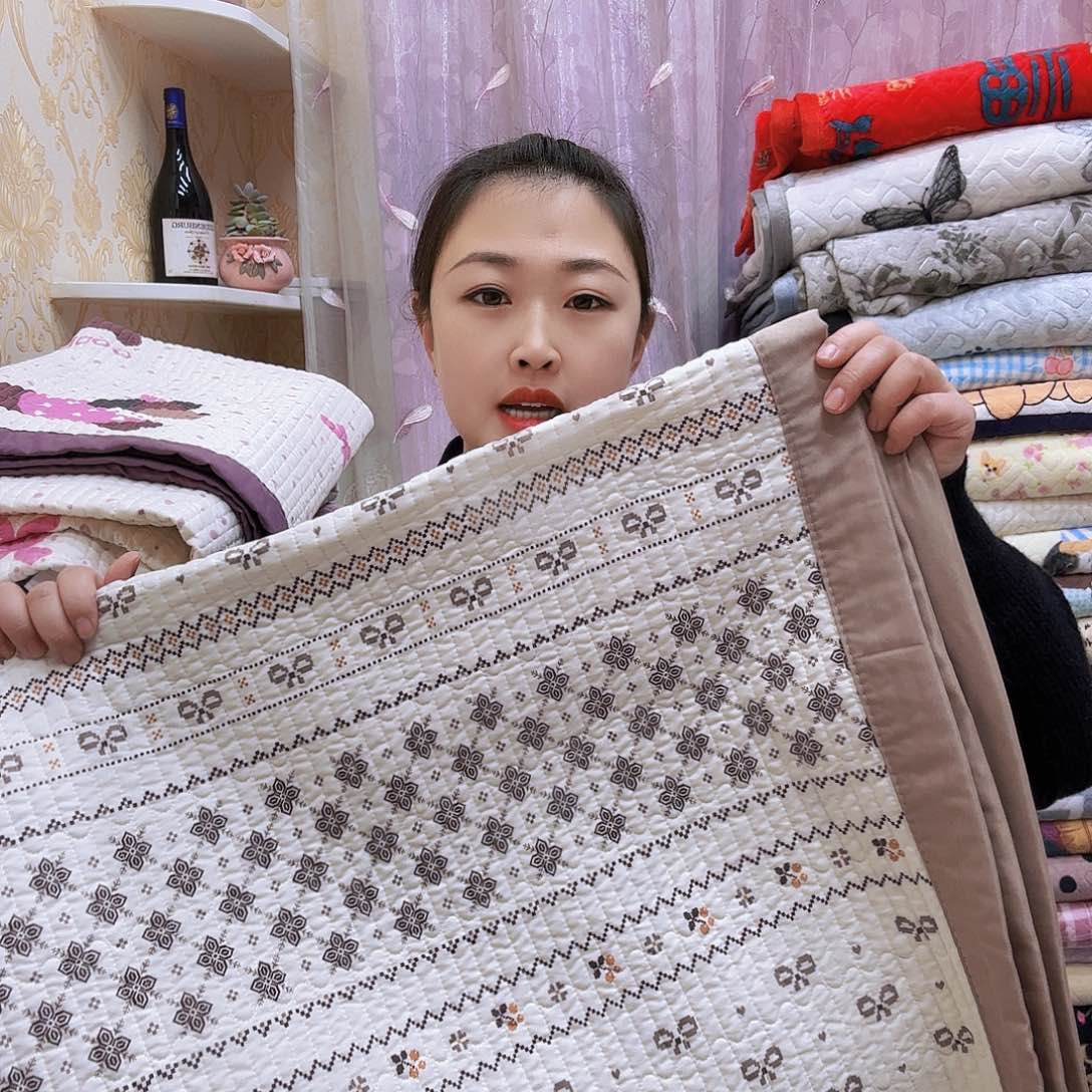 水洗布孤品微瑕1.4米×2.25米卡其色床盖