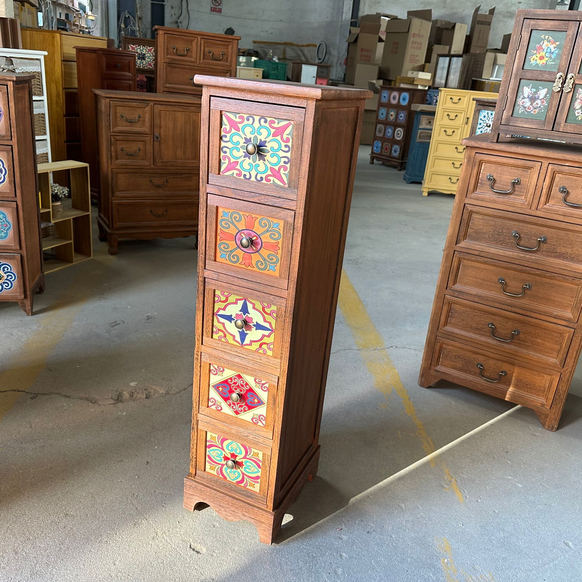 F505粉图五抽多抽收纳柜居家好物