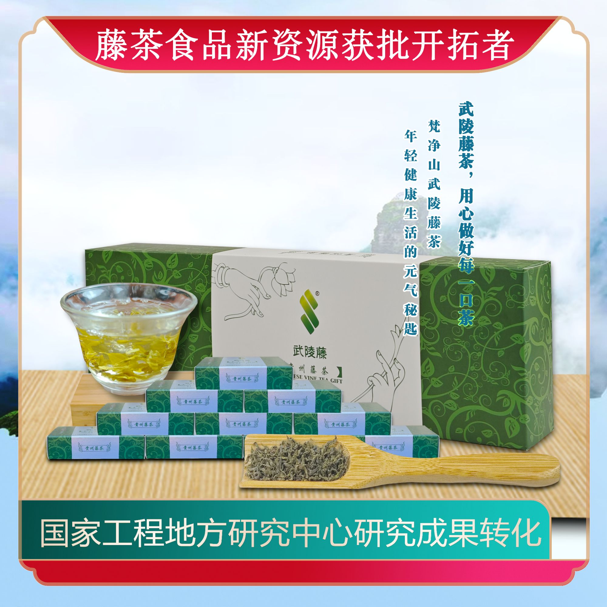 2025年新茶贵州梵净山藤茶特级72克礼盒土家特产莓茶