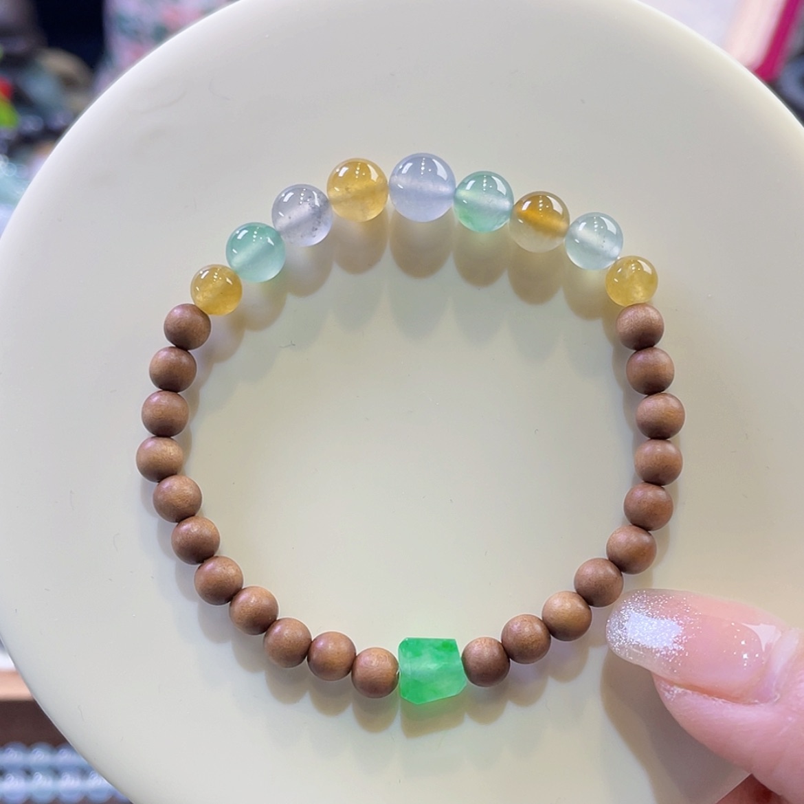 【闪购商品】翡翠颈饰未镶嵌马卡龙