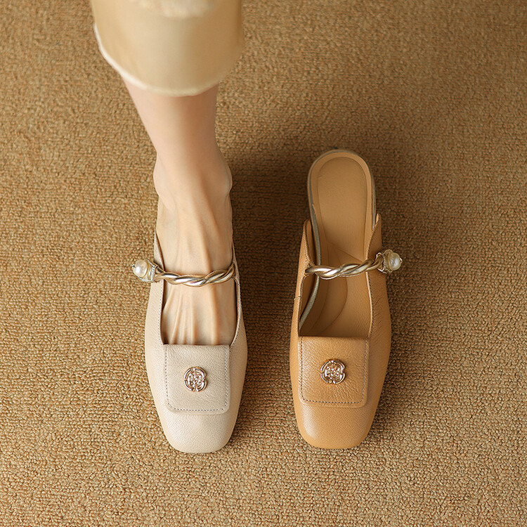 浅口法式低跟仙女风玛丽珍鞋软底方头中跟漆皮单鞋