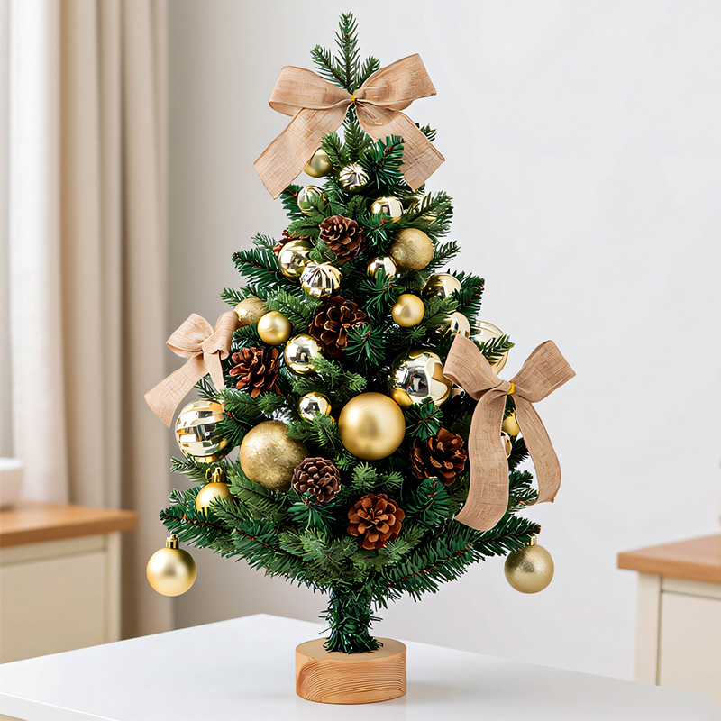 圣诞树新款小型迷你桌面摆件diy装饰品北欧ins风圣诞节办公室装饰