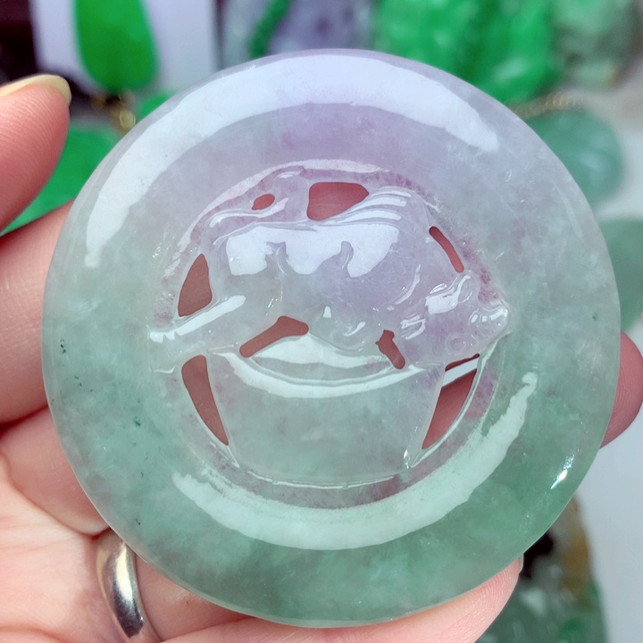 翡翠未镶嵌吊坠(不含链)