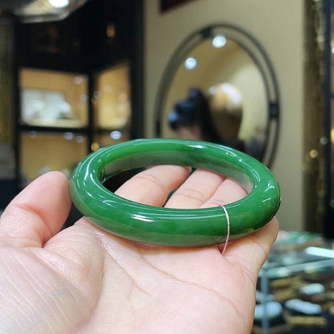 【闪购商品】和田玉手镯未镶嵌56.5#65g