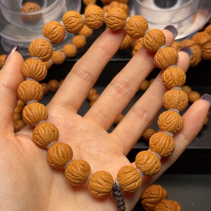 桃核手串龙纹桃核