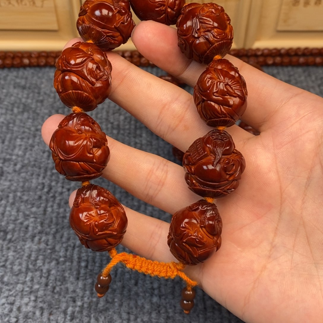 二***哥吊坠橄榄核八宝财神