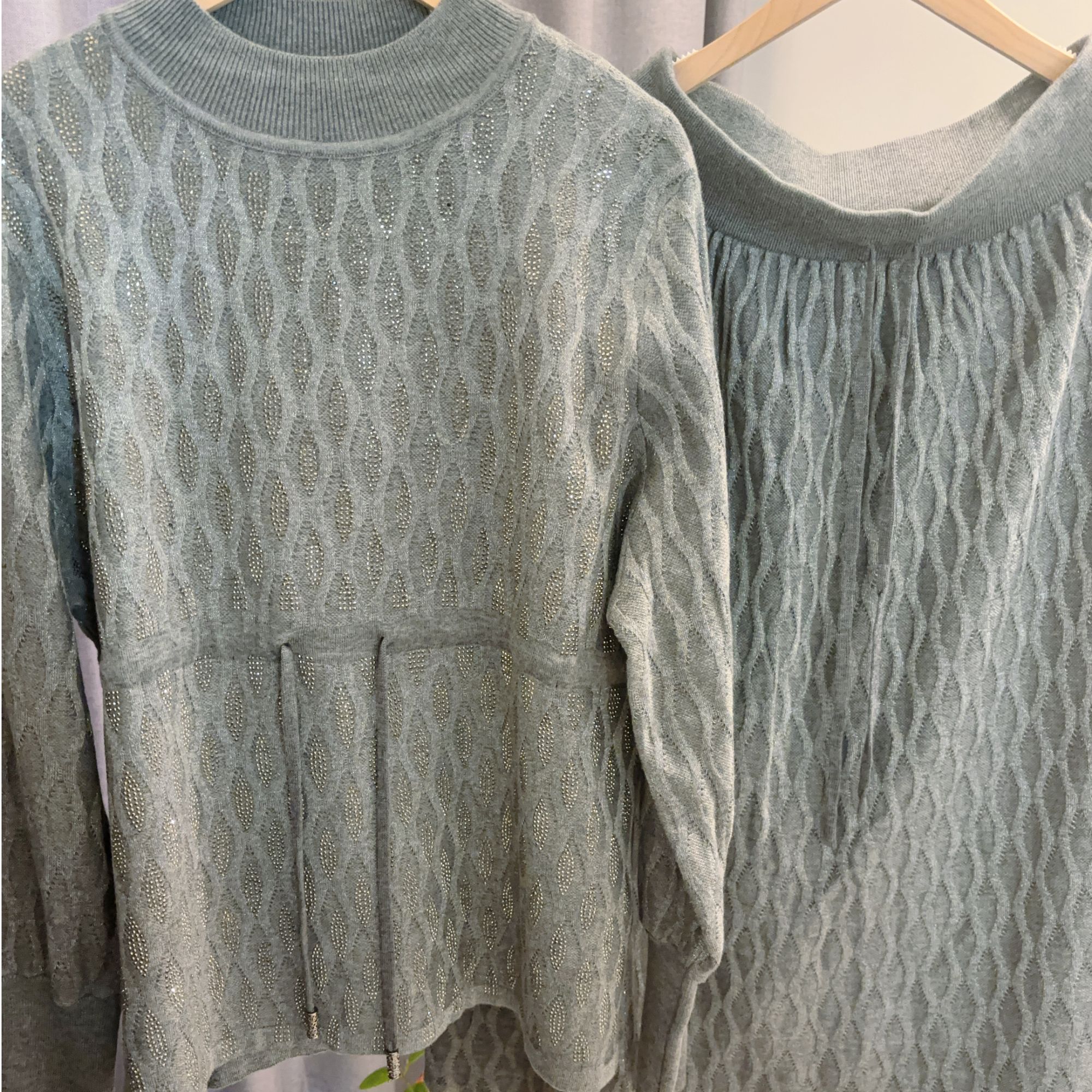 074#新品小香风银河系奢品时尚抽绳套装两件套