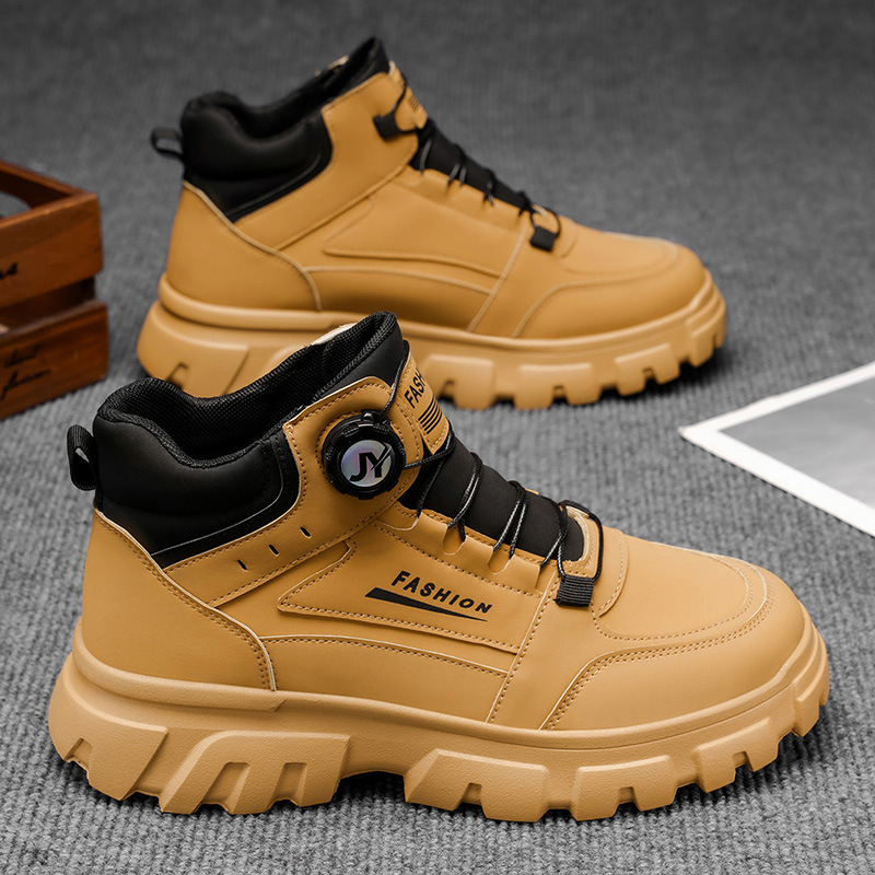 马丁靴男鞋秋季新款厚底防滑工装鞋短靴KA03