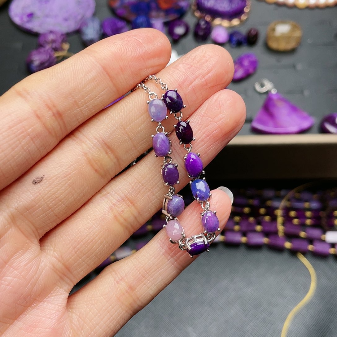 苏纪石（舒俱来）手链银S925镶嵌