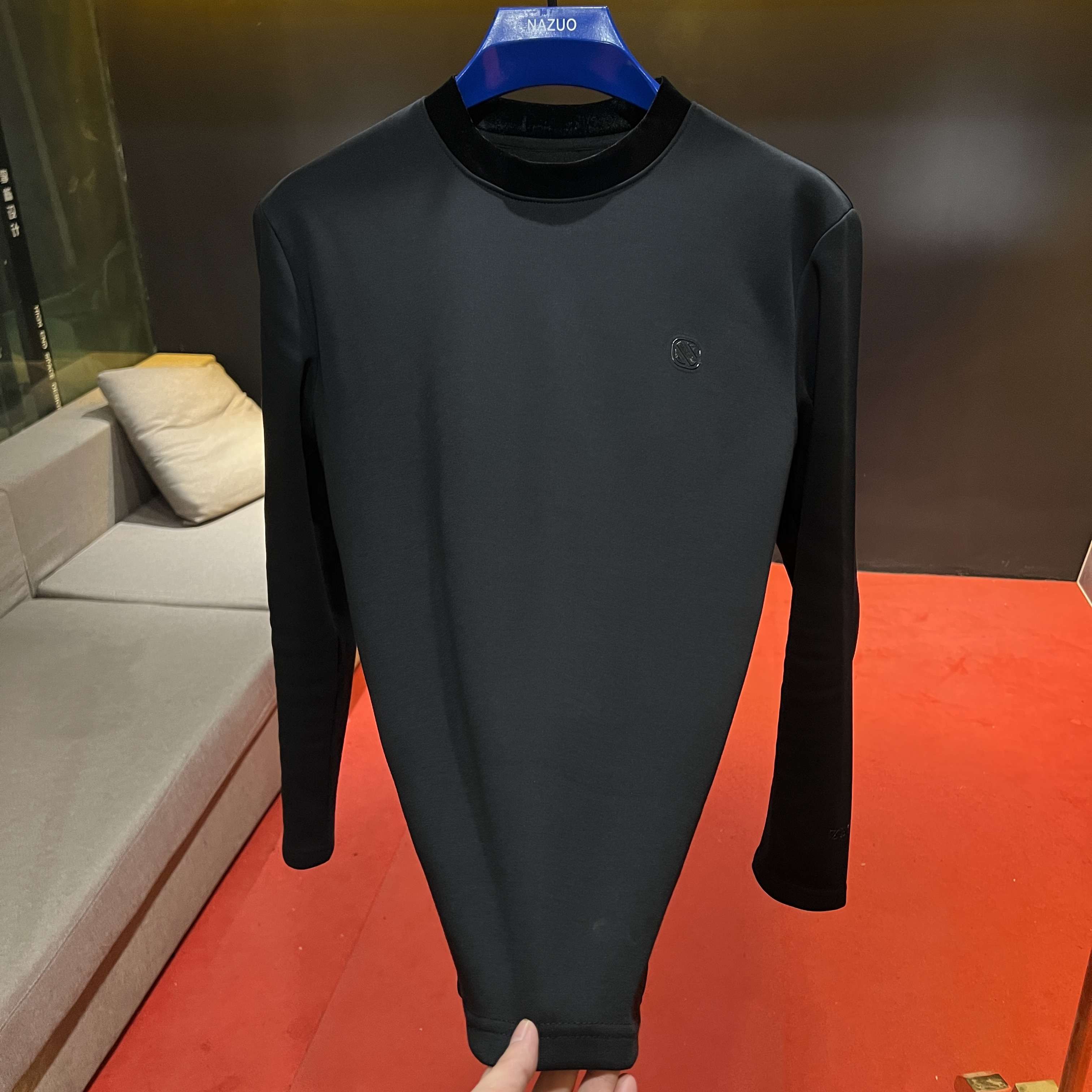 5588男士高品质轻奢加绒加厚冬季打底衫