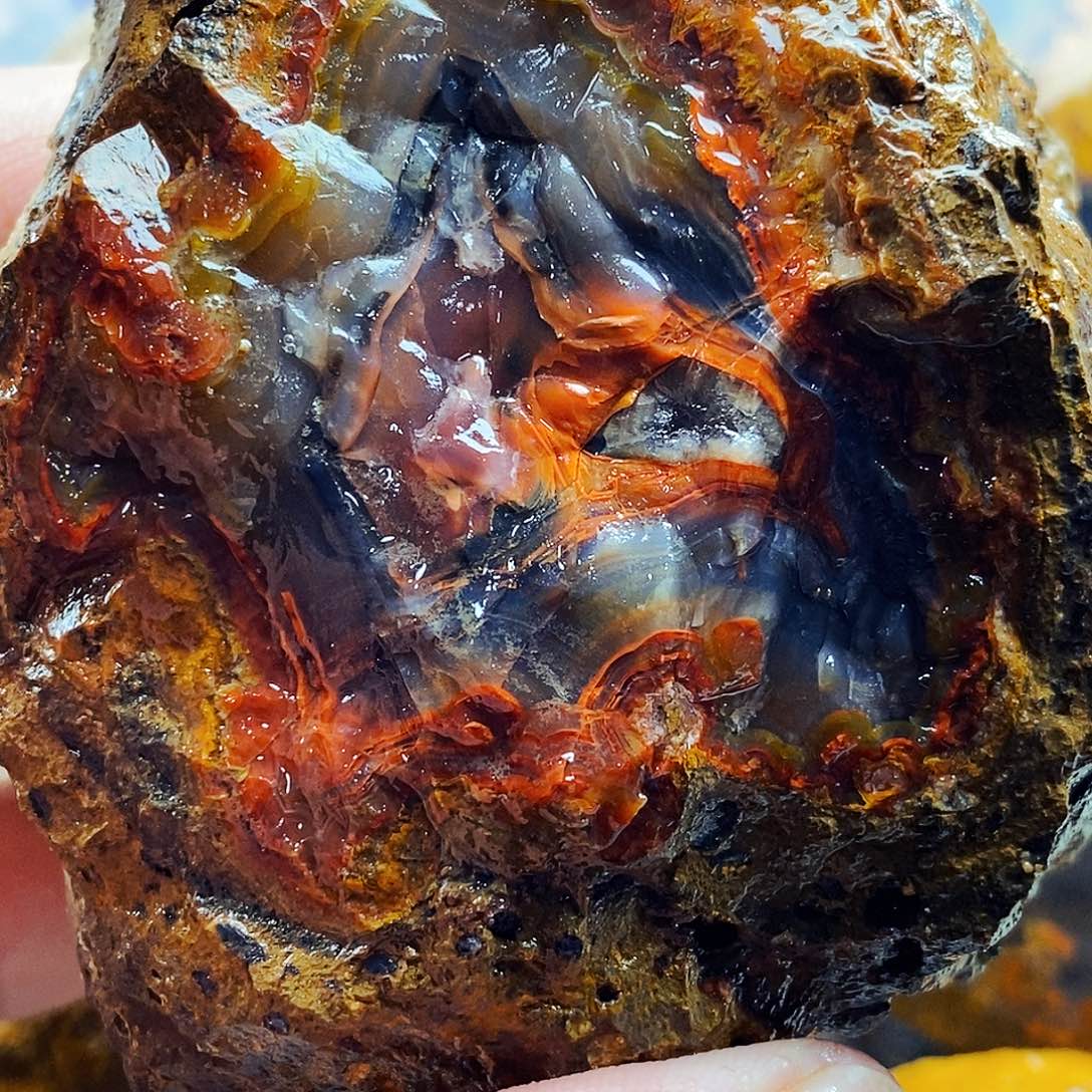 菩***师定制玛瑙足银镀金镶嵌战国红