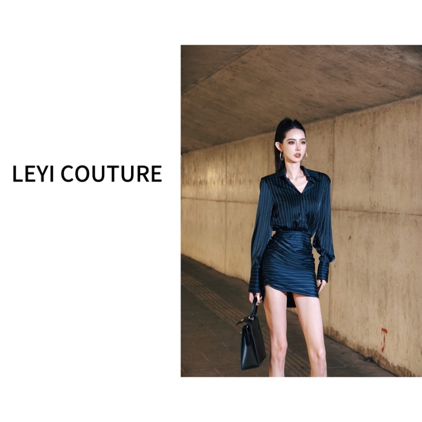 【 LEYI COUTURE】畑畑2025高端气质时尚“星期日”连衣裙