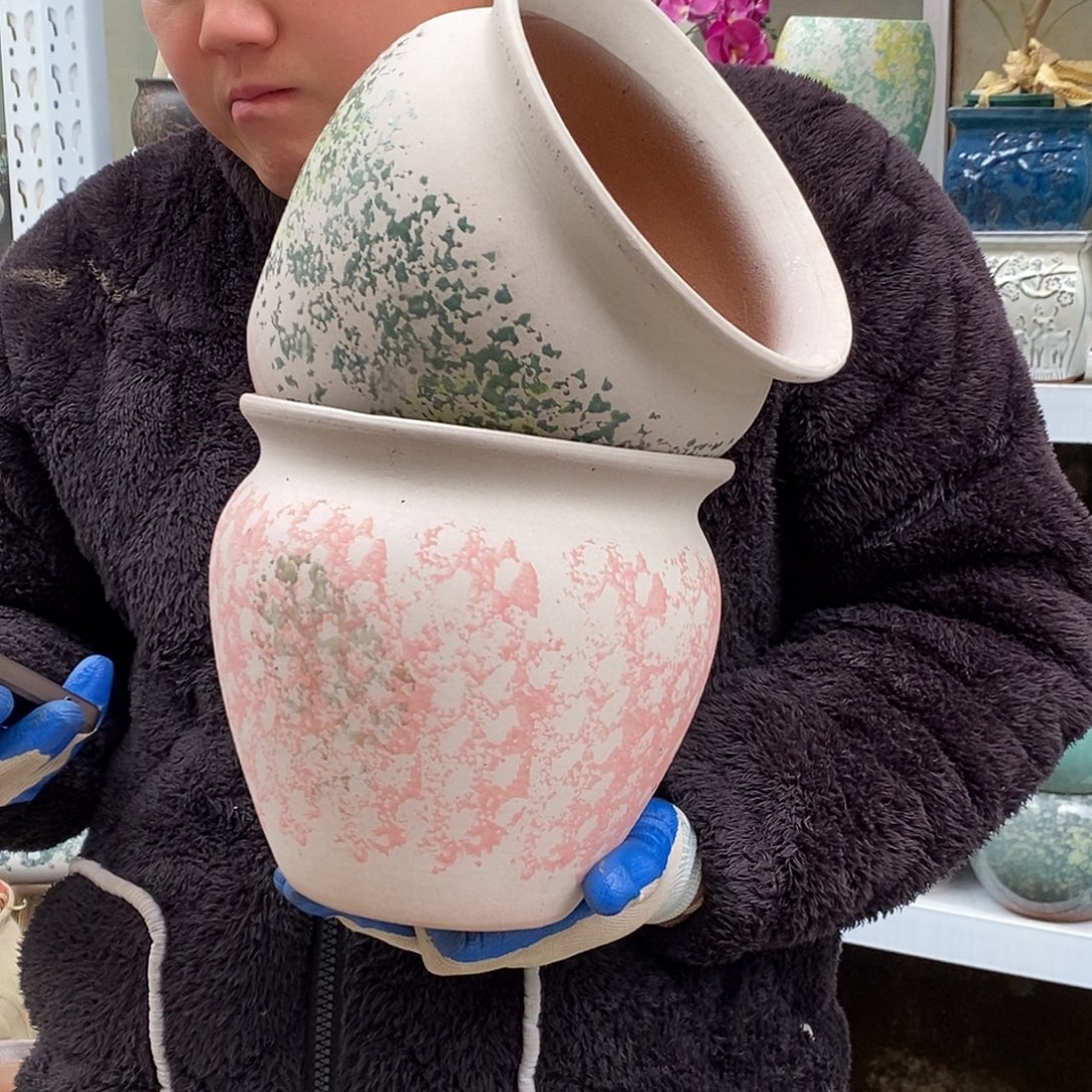 紫砂花盆口20高19福利