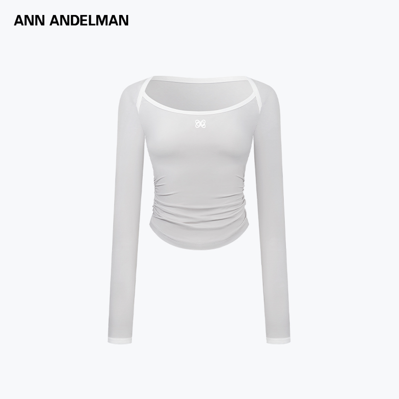ANN ANDELMAN 25秋季新款设计感修身显瘦信封领主撞色边T恤女