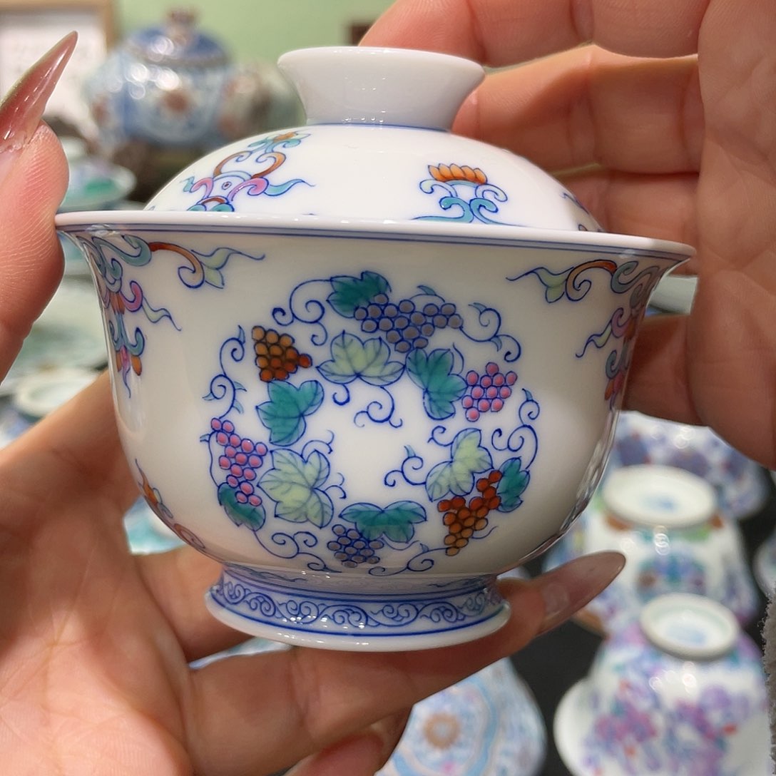 【闪购商品】葡萄盖碗。。。。