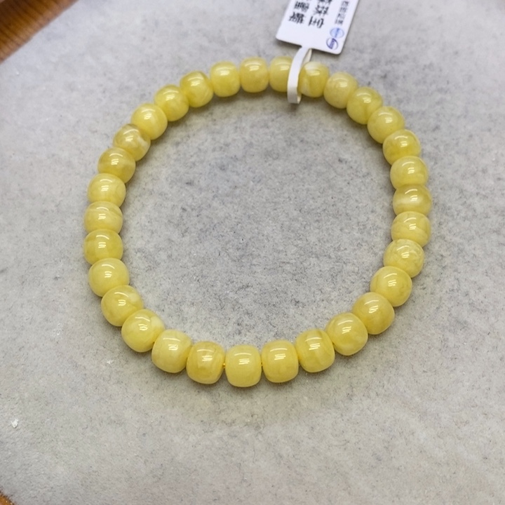 蜜蜡裸石未镶嵌手串