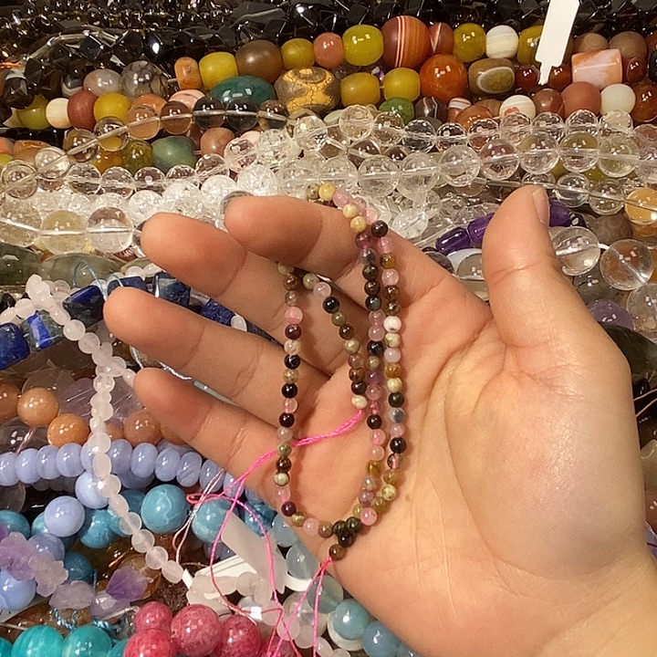 玛瑙/玉髓散珠梅花碧玺卡4