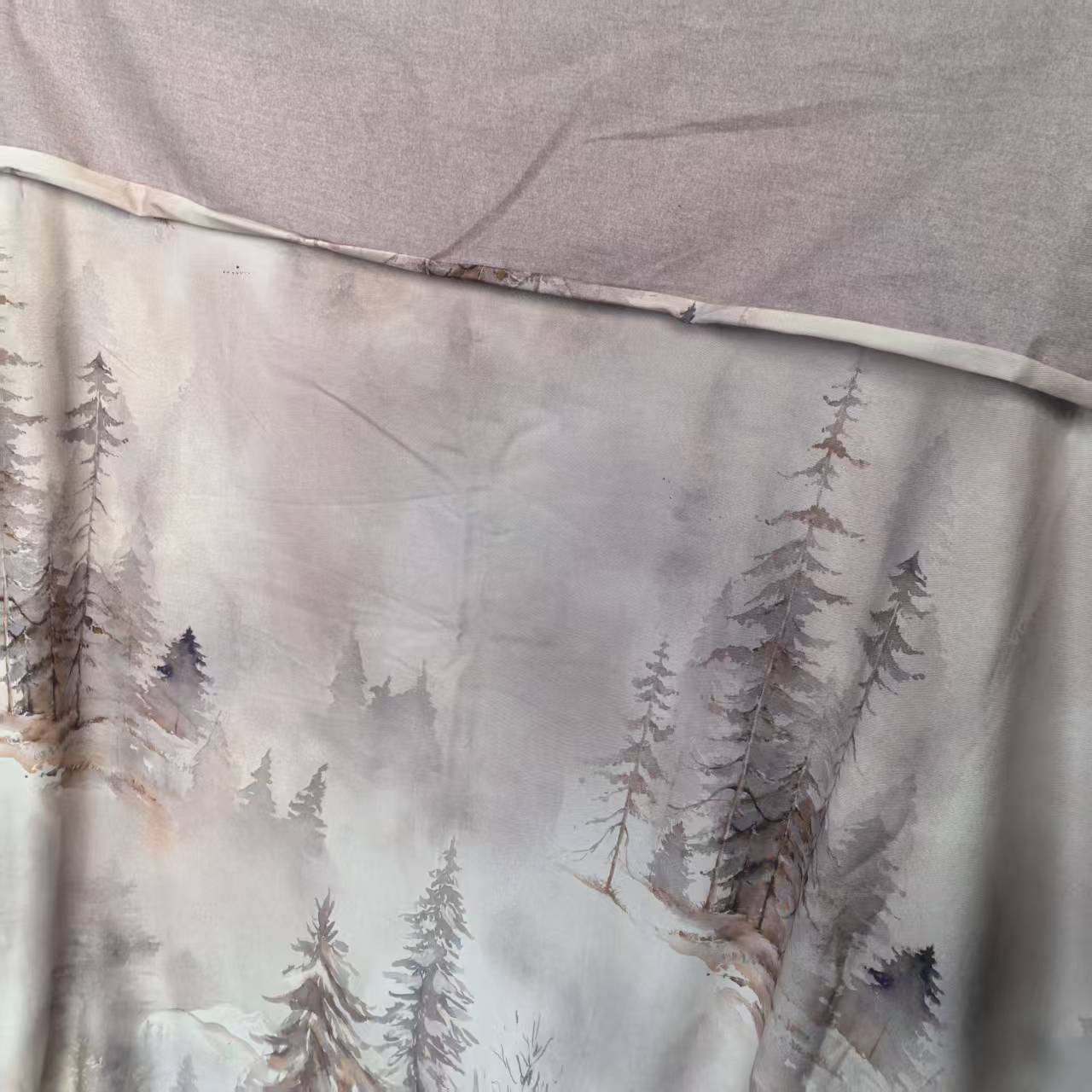 磨毛单被套单件床品灰色200x230秋冬加厚保暖印花柔软舒适被罩