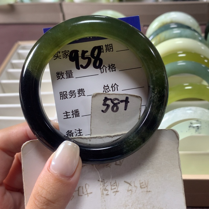 未镶嵌蛇纹石玉手镯958
