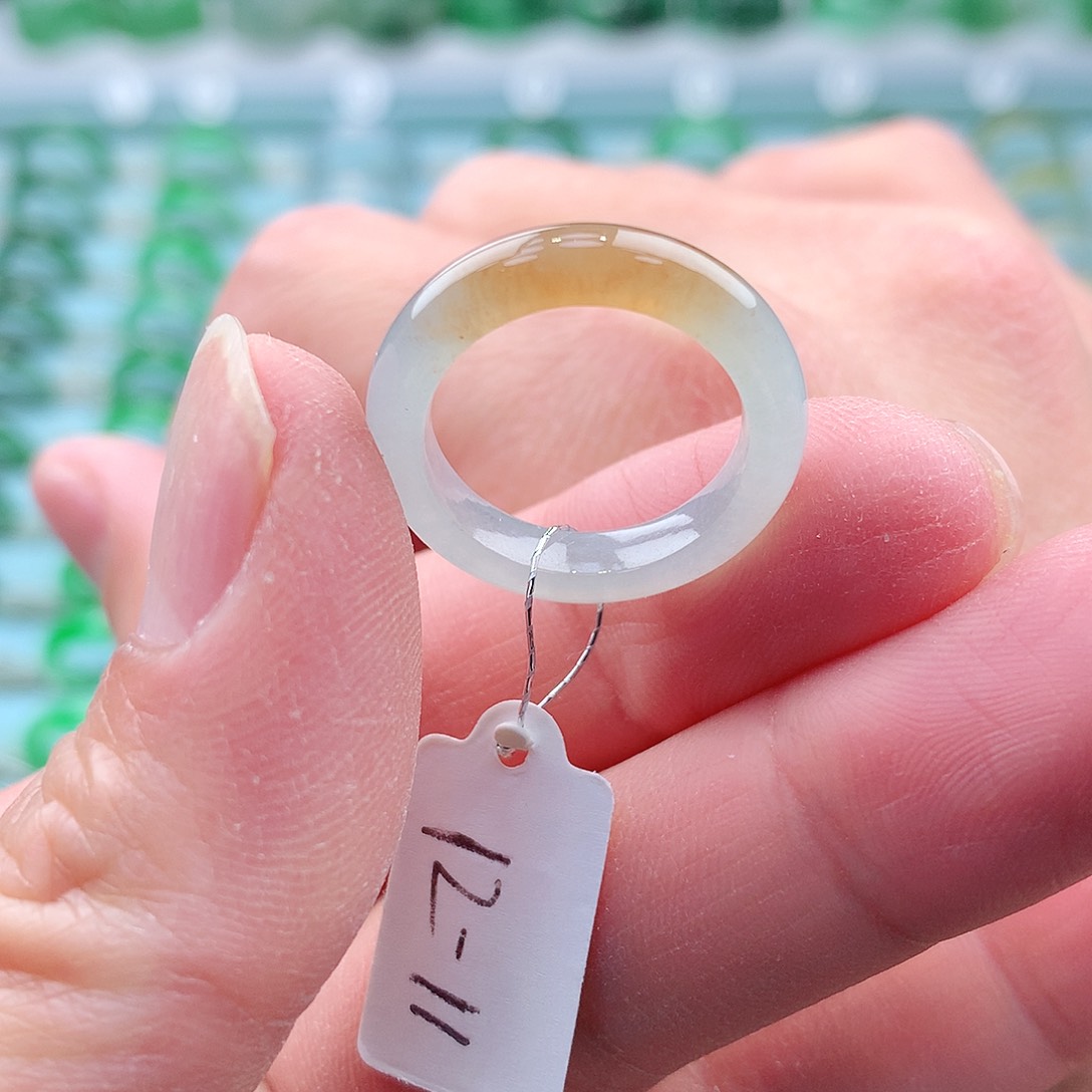 翡翠戒指未镶嵌A货缅甸翡翠