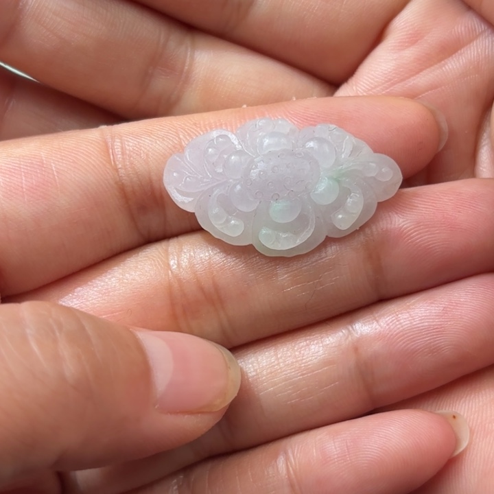 定制翡翠未镶嵌天然缅甸翡翠A货花开富贵不退不换