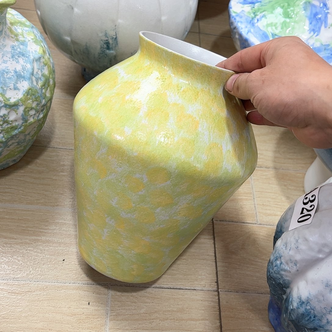 陶瓷68花瓶摆件家居装饰