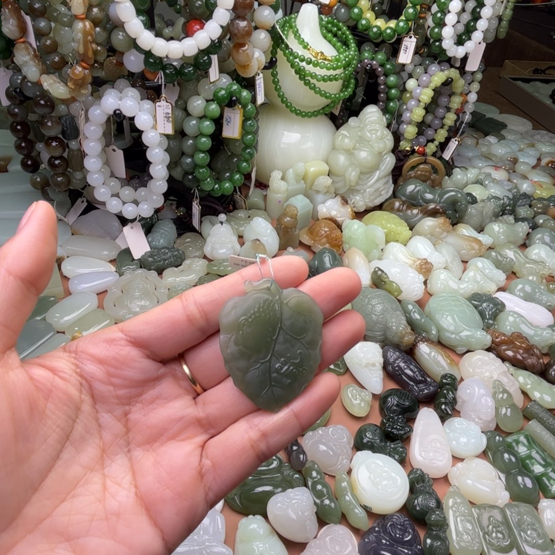 和田玉未镶嵌吊坠(不含链)