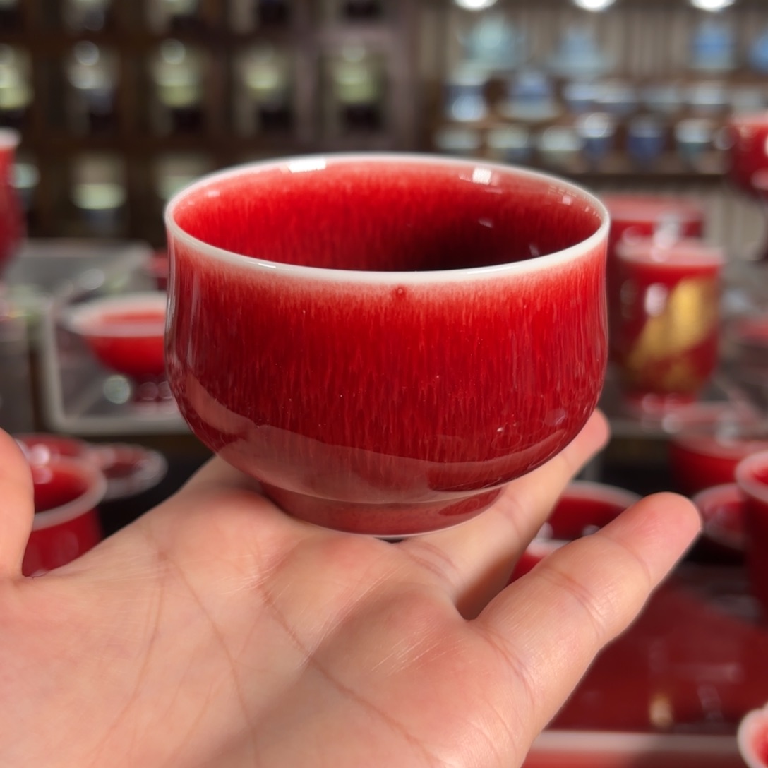 摆件景德镇高温原矿杯