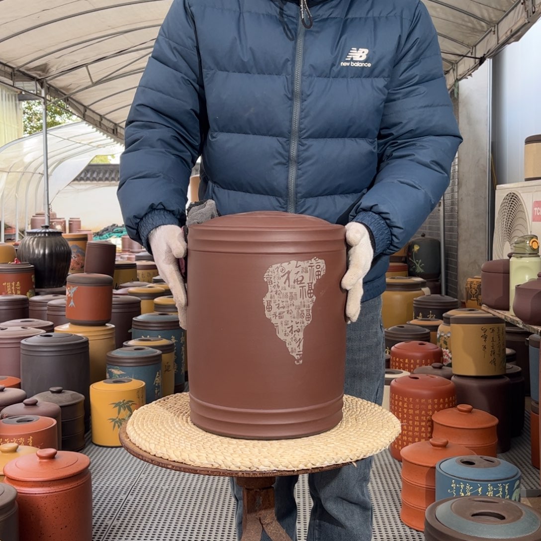 紫砂茶叶罐12 饼茶叶罐