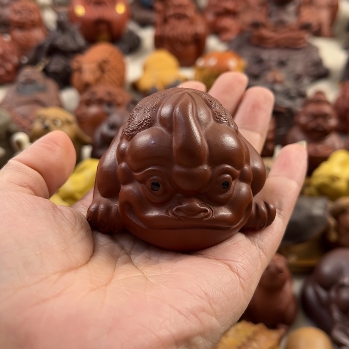 茶宠紫砂紫砂金蟾