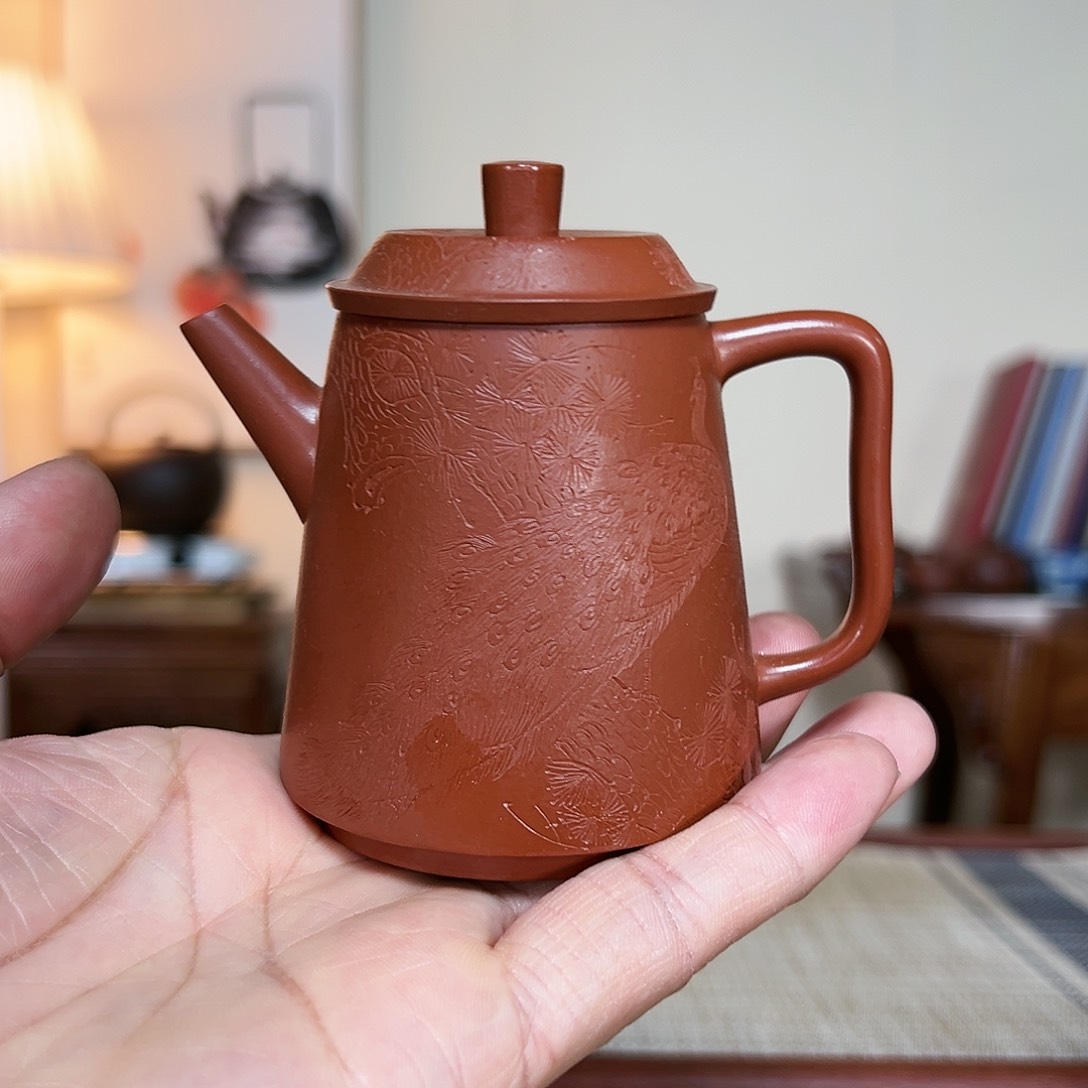 紫砂茶壶朱泥凤凰